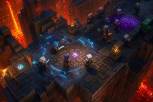 Minecraft Dungeons II Gamescom 2026 yeni özellikleri savaş sahnesi
